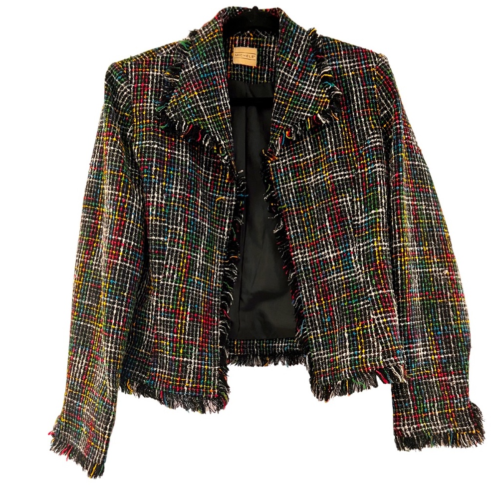 EUC MICHELE VINTAGE FRAY BLAZER SIZE 10